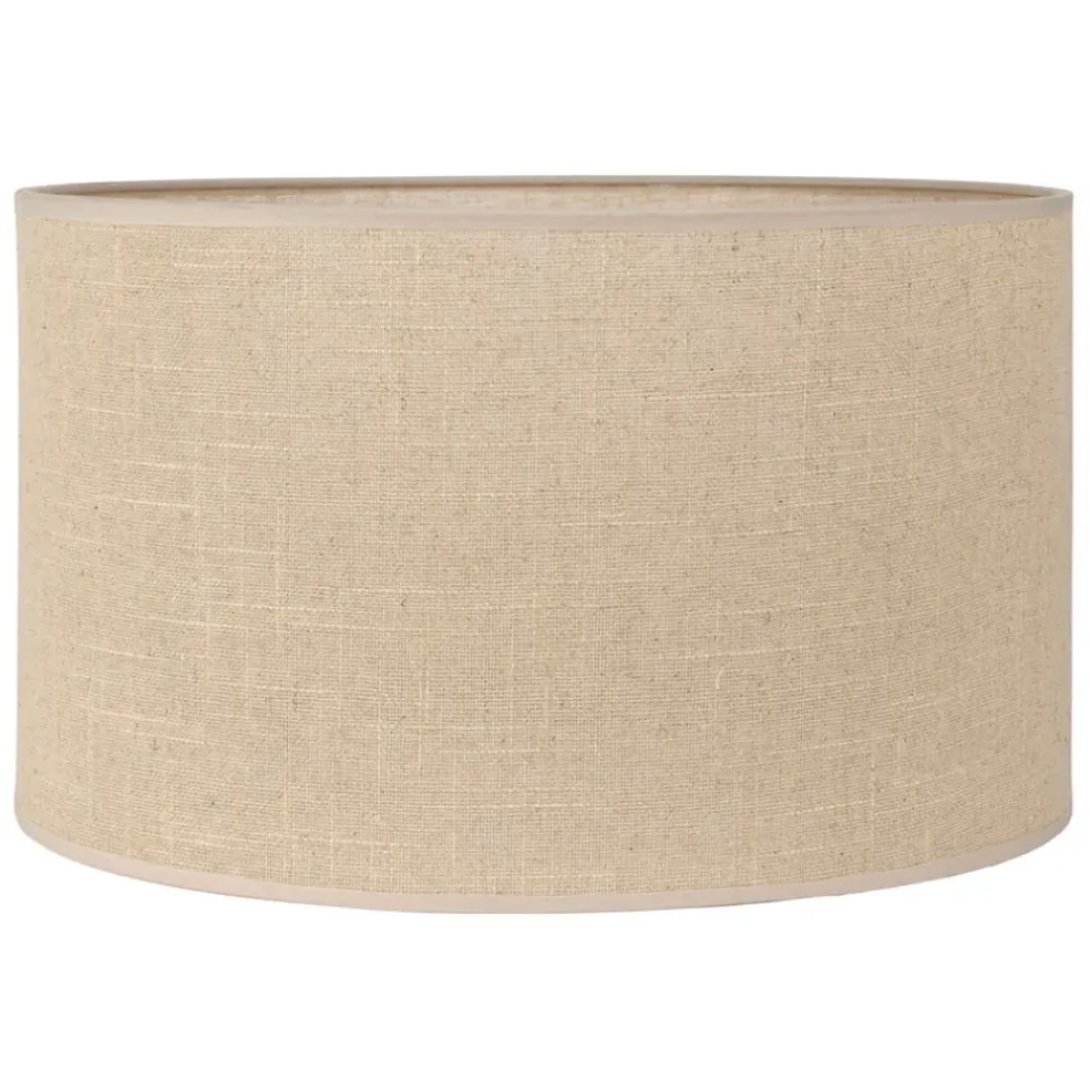 Abat jour en coton et lin beige h24cm - Ter-Bohem
