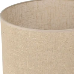 Abat jour en coton et lin beige h24cm - Ter-Bohem