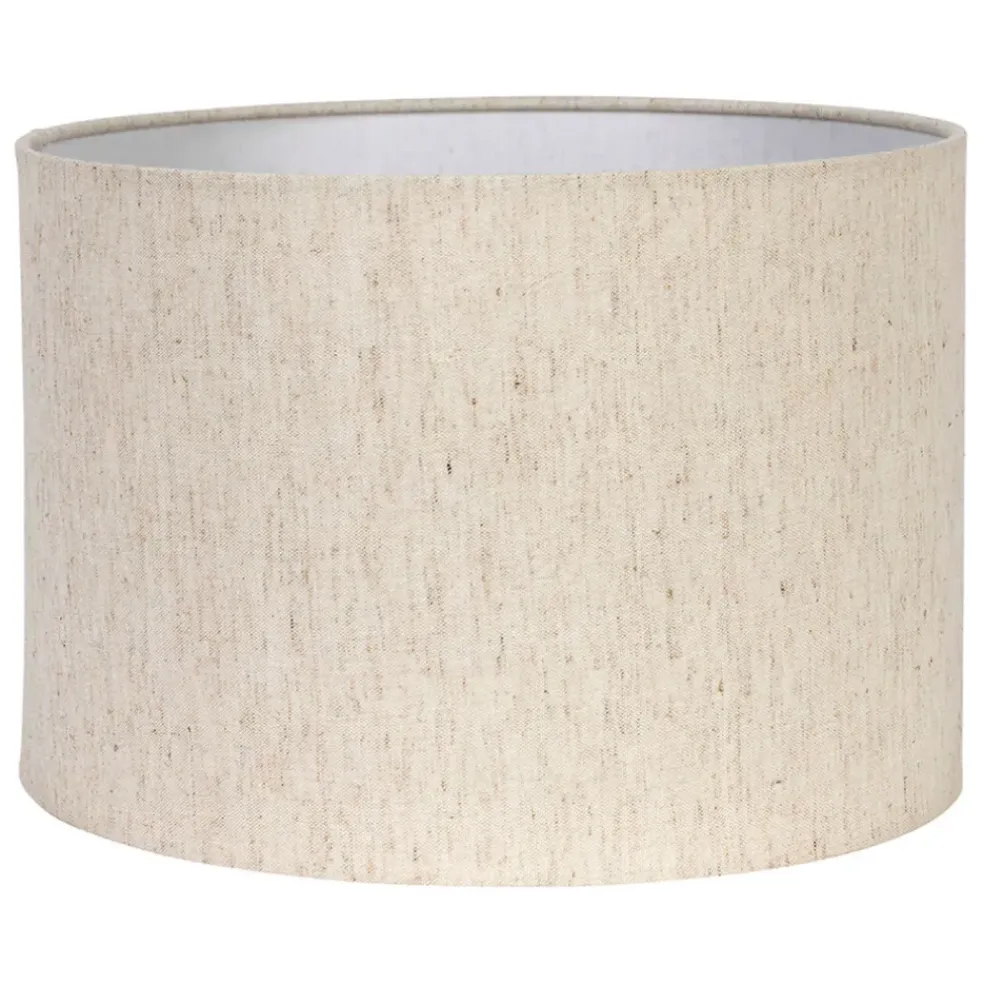 Abat jour en coton grège d30cm - Tambour