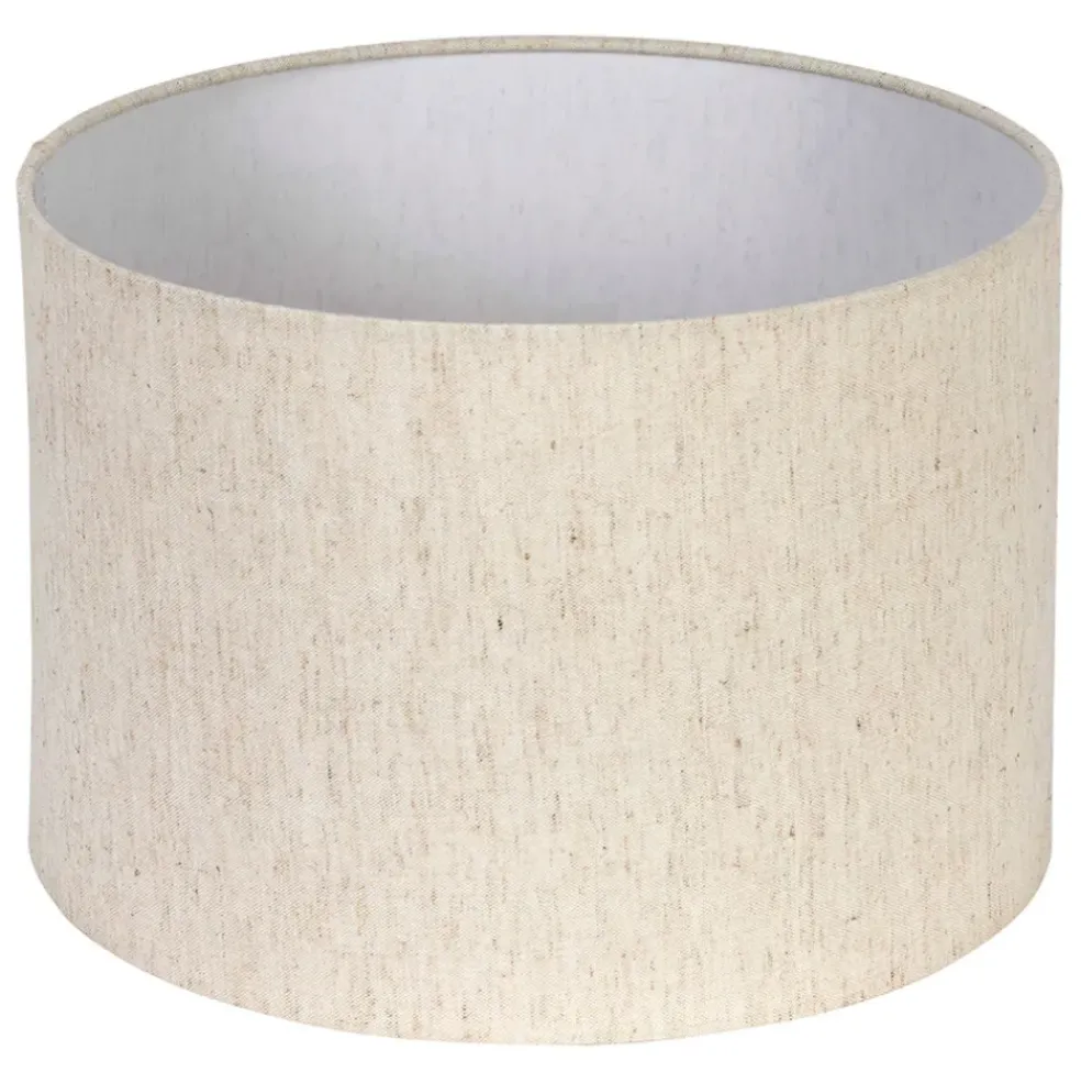 Abat jour en coton grège d30cm - Tambour