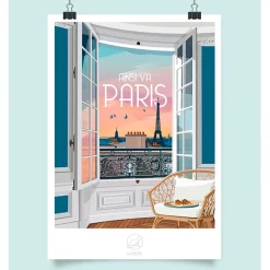Affiche ville Paris 42x59.4cm