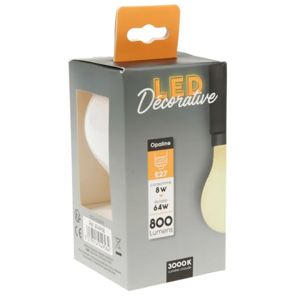 Ampoule led filament opaline standard - 8 w. 800 lm. e27. a60.
