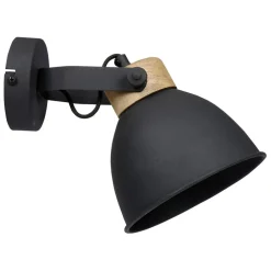 Applique en fer et manguier d17cm noir mat - lowri