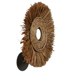 Applique non electrique en raphia d25cm naturel foncé - cuzco