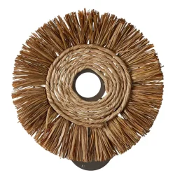 Applique non electrique en raphia d25cm naturel foncé - cuzco