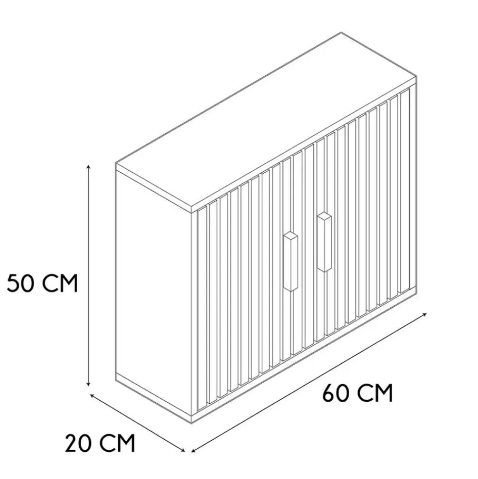 Armoire murale 2 portes en bois 60xh50cm - Kara