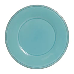Assiette à dessert en faïence turquoise d23.5cm - constance