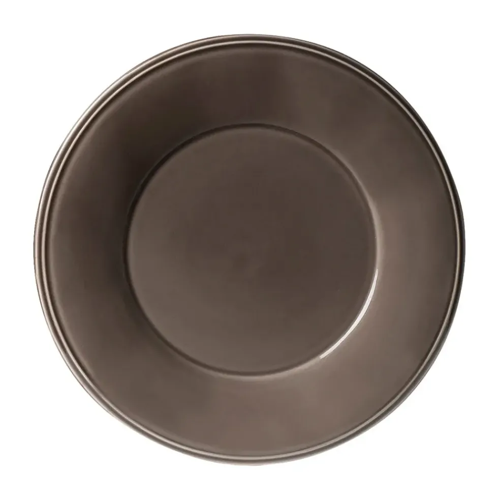 Assiette à dessert en faïence poivre d23.5cm - constance