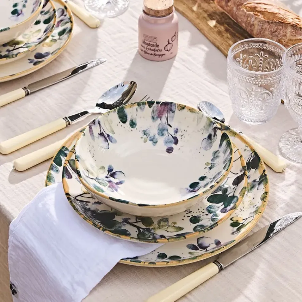Assiette à dessert en faïence blanc d22.5cm - Garden