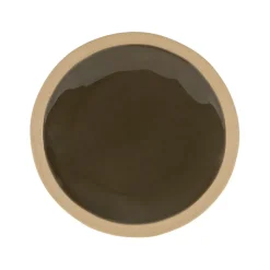 Assiette à dessert en grès kaki d21.5cm - Jade