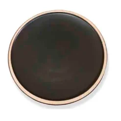 Assiette à dessert en grès noir d20cm - wabi