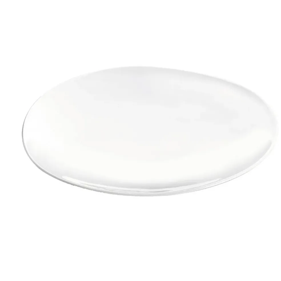 Assiette à dessert en porcelaine blanc d22cm - Galet