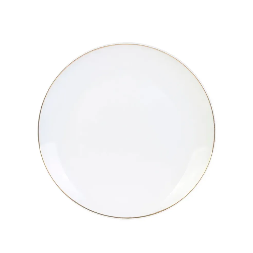 Assiette à dessert en porcelaine lisere doré d20cm