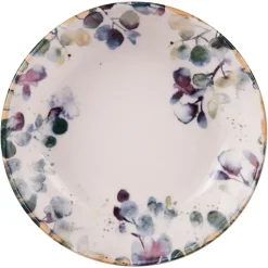 Assiette à pates en faïence blanc d22cm - Garden