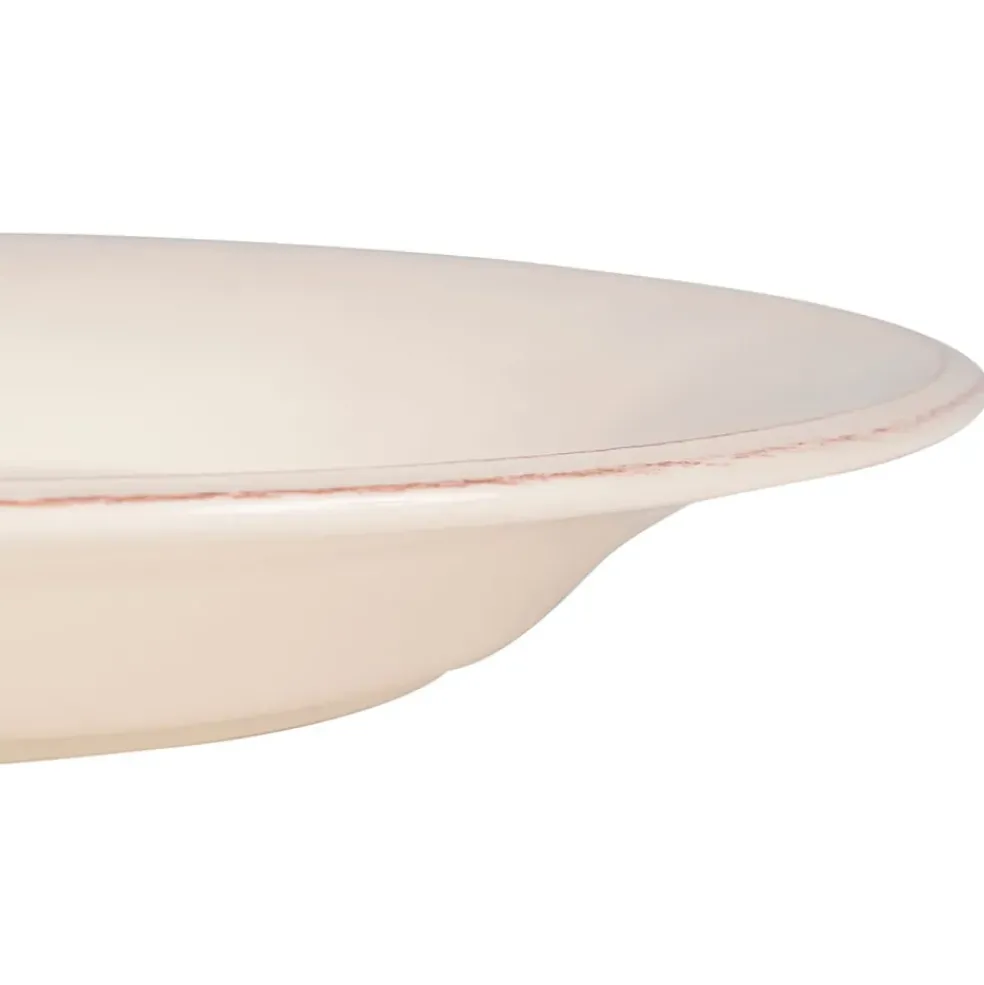 Assiette à pâtes en faïence ivoire d27cm - constance