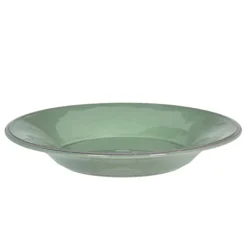 Assiette à pâtes en faïence sauge d27cm - constance