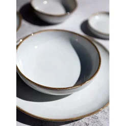 Assiette a dessert en grès nacré d20cm - Nori