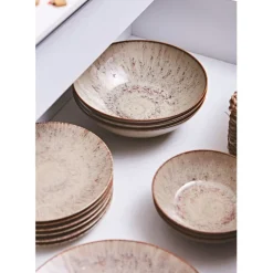 Assiette calotte akaris brun d22cm en gres