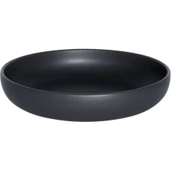 Assiette calotte en gres noir d22cm - Uno