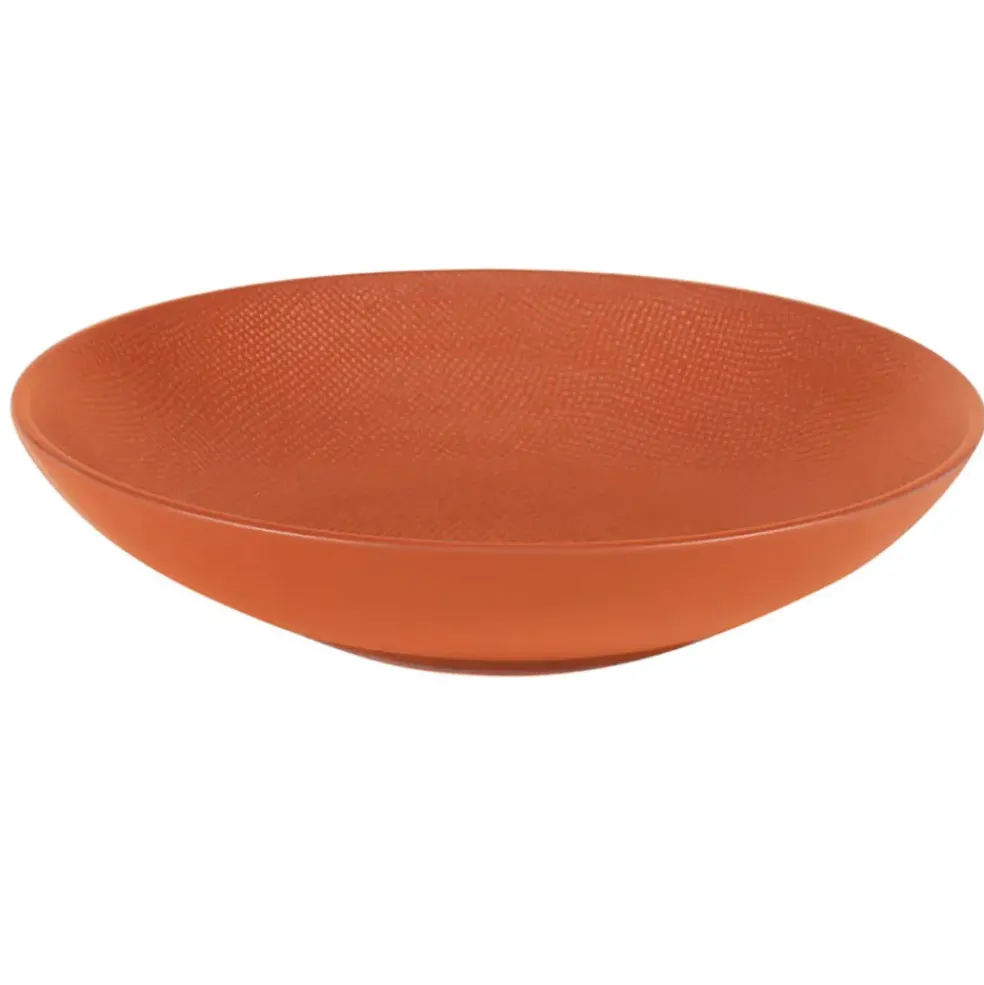 Assiette calotte en gres terracotta d25cm - vesuvio