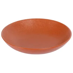 Assiette calotte en gres terracotta d25cm - vesuvio