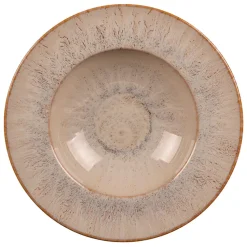 Assiette calotte en grès beige d27cm - Akaris