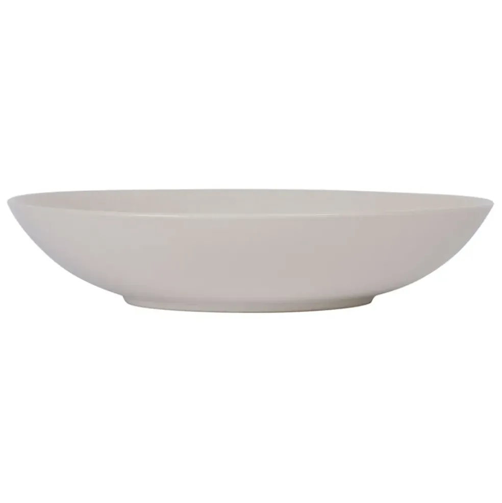 Assiette calotte en grès blanc d25cm - Vesuvio