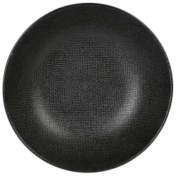 Assiette calotte en grès noir d25cm - Vesuvio