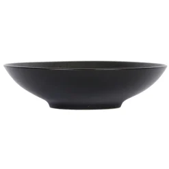 Assiette calotte en grès noir d19cm - vesuvio