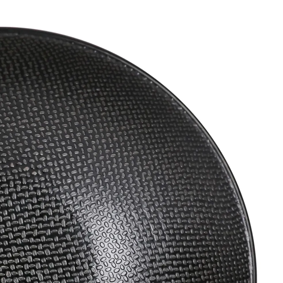 Assiette calotte en grès noir d19cm - vesuvio