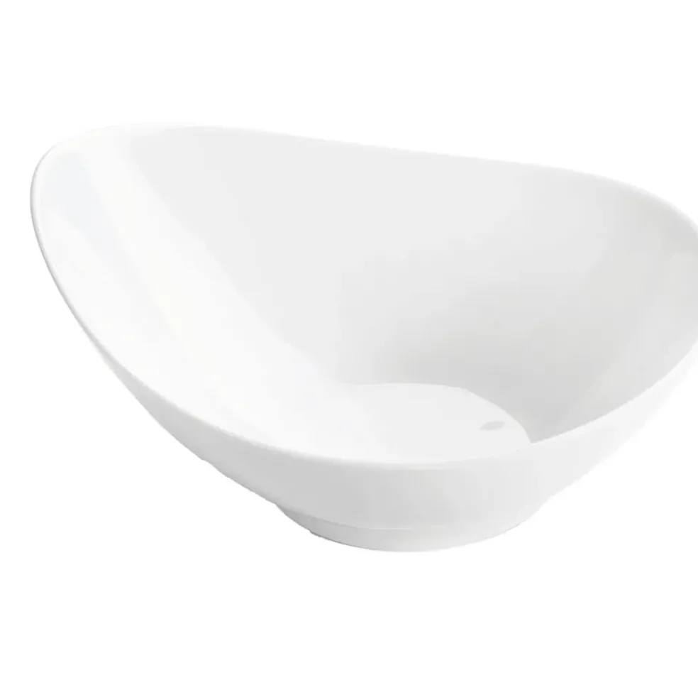 Assiette calotte en porcelaine blanc d19cm - Galet