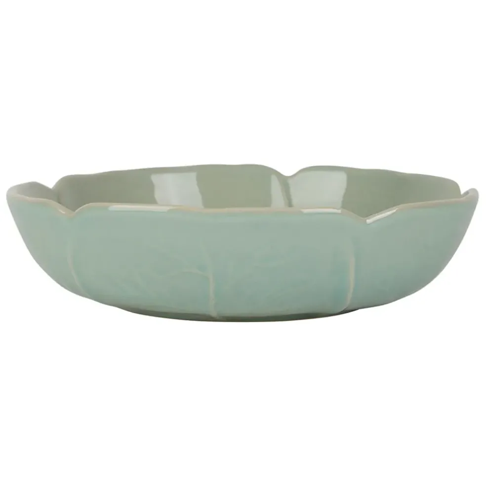 Assiette creuse chou en grès lichen d20cm