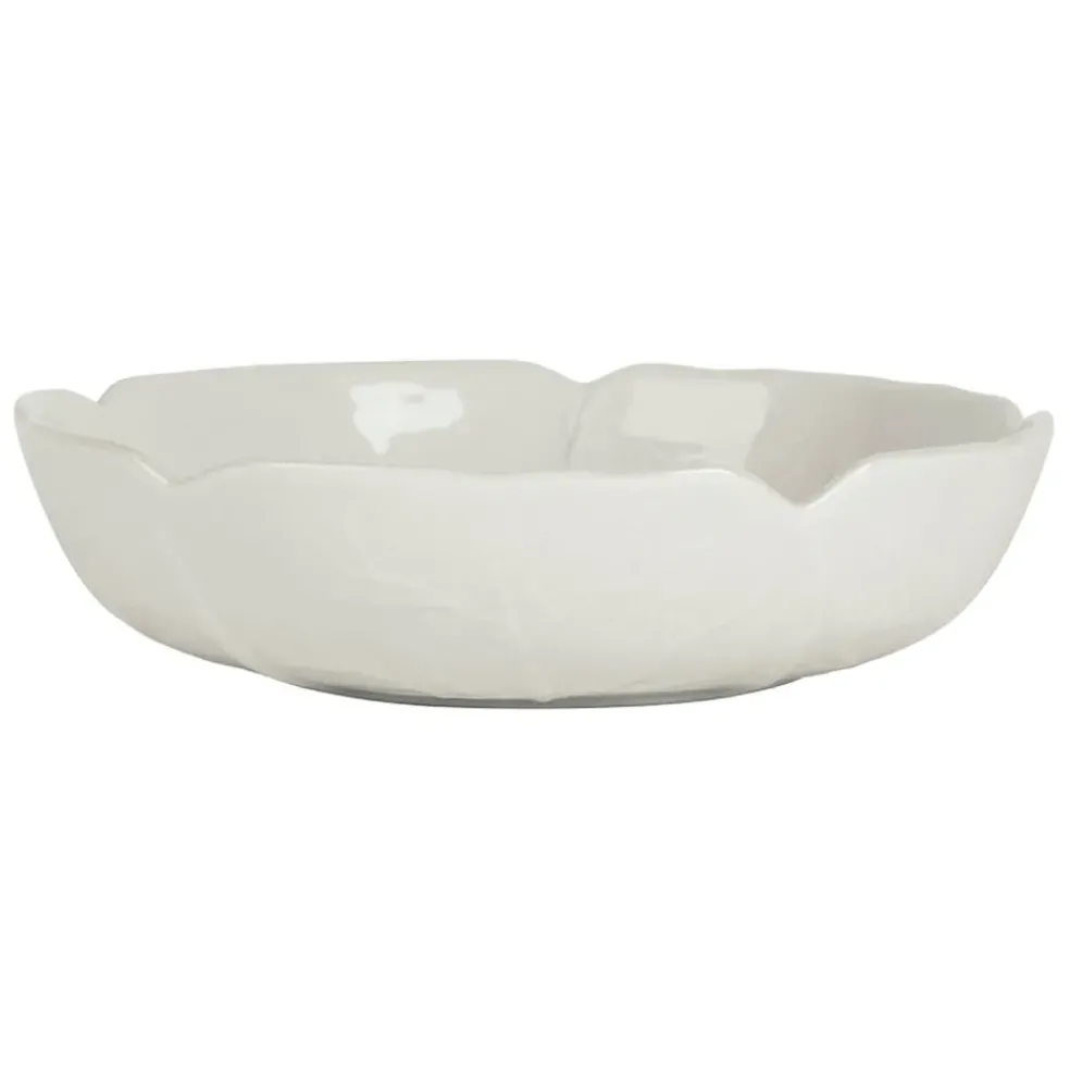 Assiette creuse chou en grès blanc d20cm