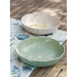 Assiette creuse chou en grès blanc d20cm