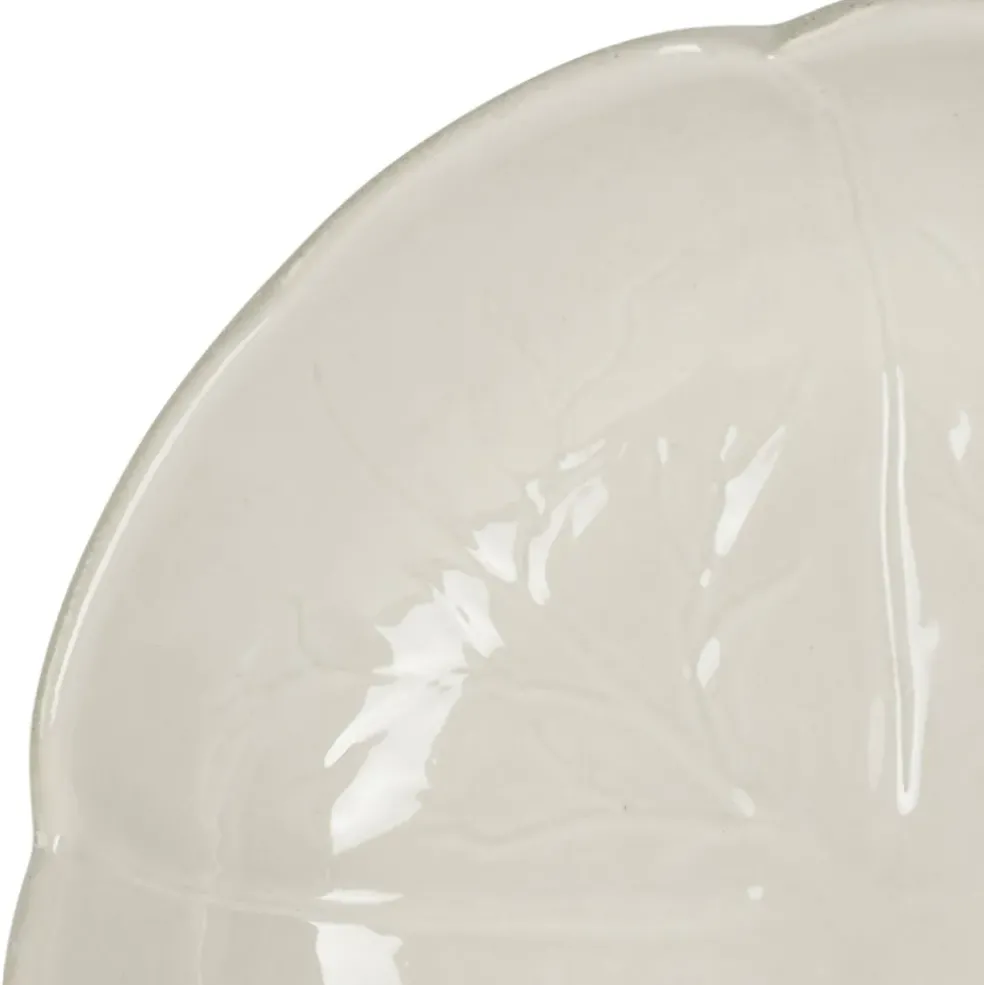Assiette creuse chou en grès blanc d20cm