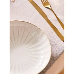 Assiette creuse en céramique beige d20cm - Vlora