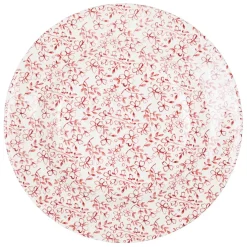 Assiette creuse en faïence bordeaux d23cm - p'tites fleurs