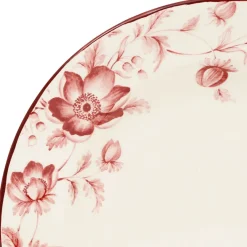 Assiette creuse en faïence rouge d23cm - Margaux