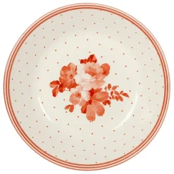 Assiette creuse en faIence rouge antique d20cm- josephine