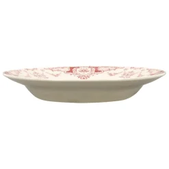 Assiette creuse en faience bordeaux d22cm - clothilde