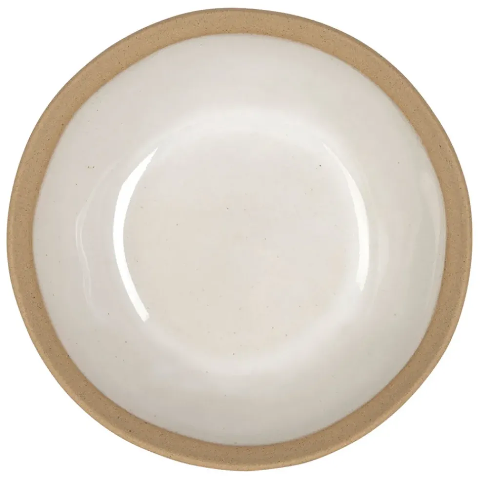 Assiette creuse en grès blanc d18cm - Jade