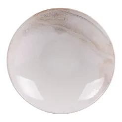 Assiette creuse en grès blanc d22cm - mojave