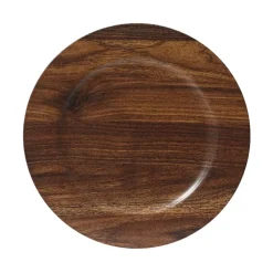 Assiette décorative effet bois d33cm