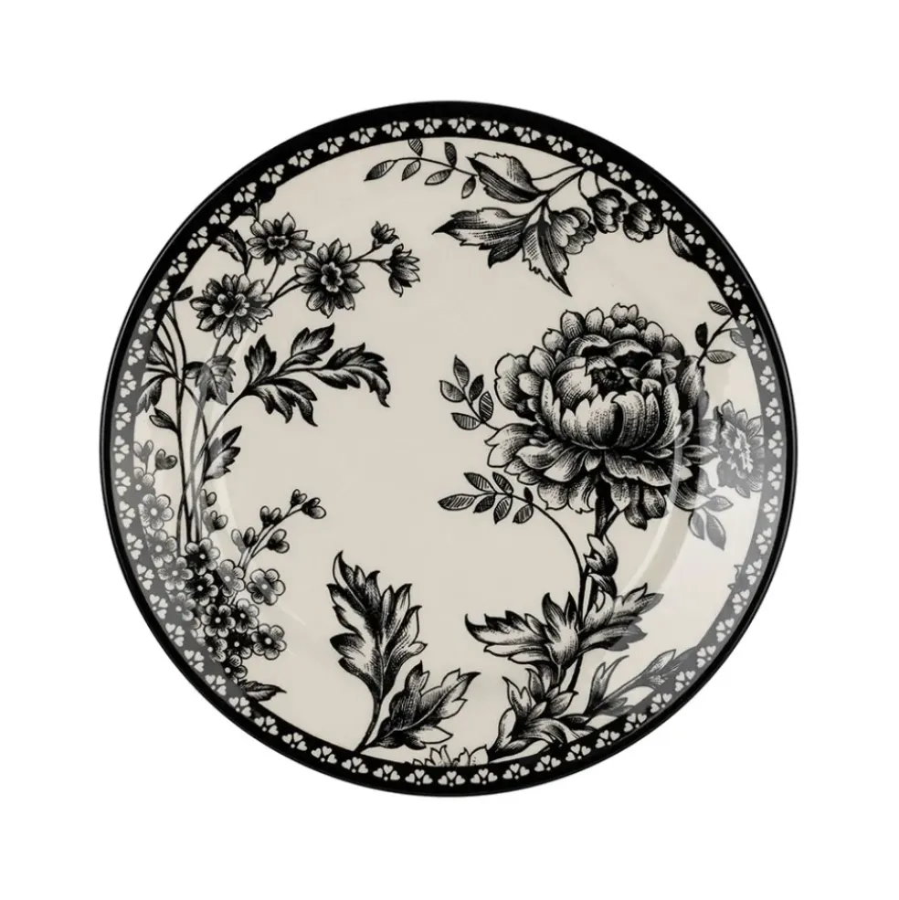 Assiette de dessert en faïence noir d20cm - Lison