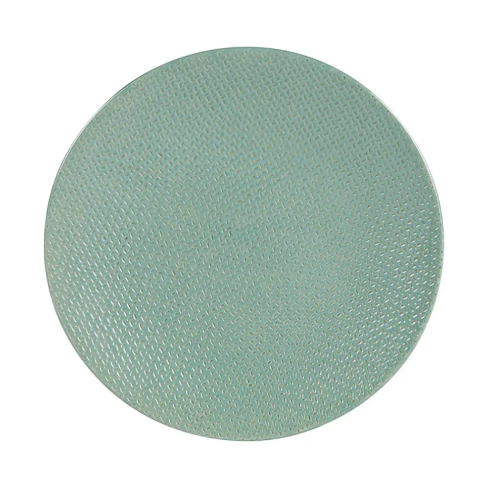 Assiette de dessert en grès sauge d21cm - Vesuvio
