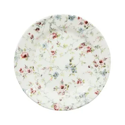 Assiette dessert en faïence multicolore d21cm - fleurs champs
