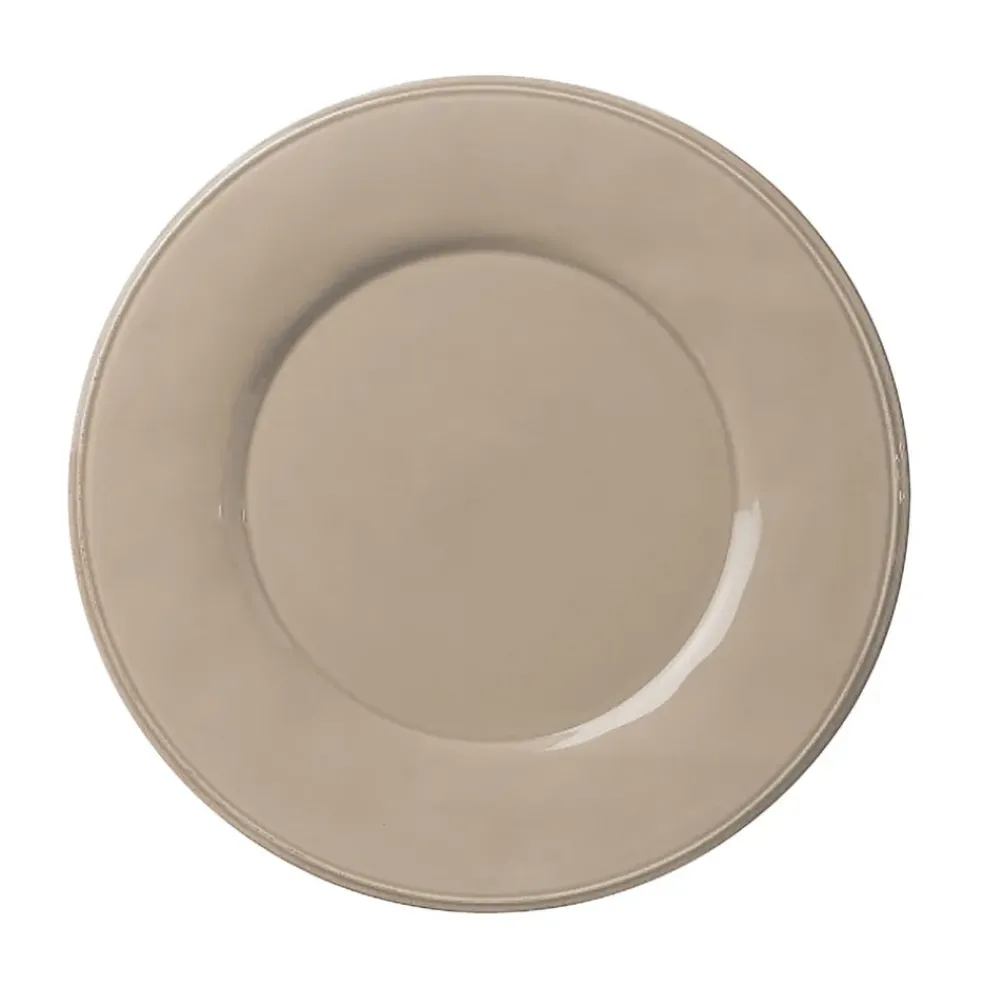 Assiette plate en faïence mastic d28.5cm - constance
