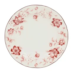 Assiette plate en faïence rouge d26cm - Margaux