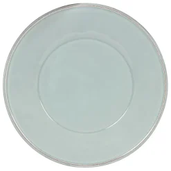 Assiette plate en faïence vert d'eau d28.5cm - constance