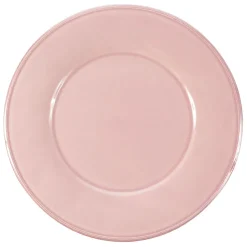 Assiette plate en faïence rose poudré d28.5cm - constance
